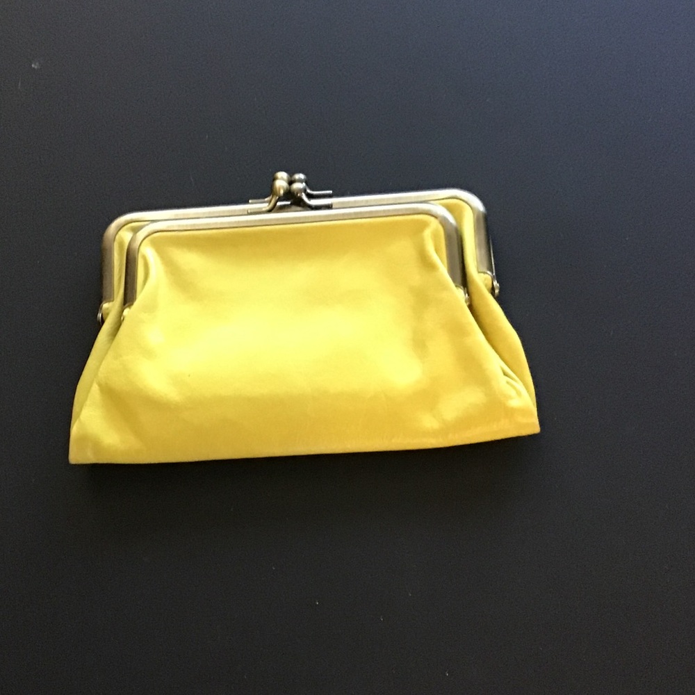 HOBO Yellow Kiss-Lock Clutch